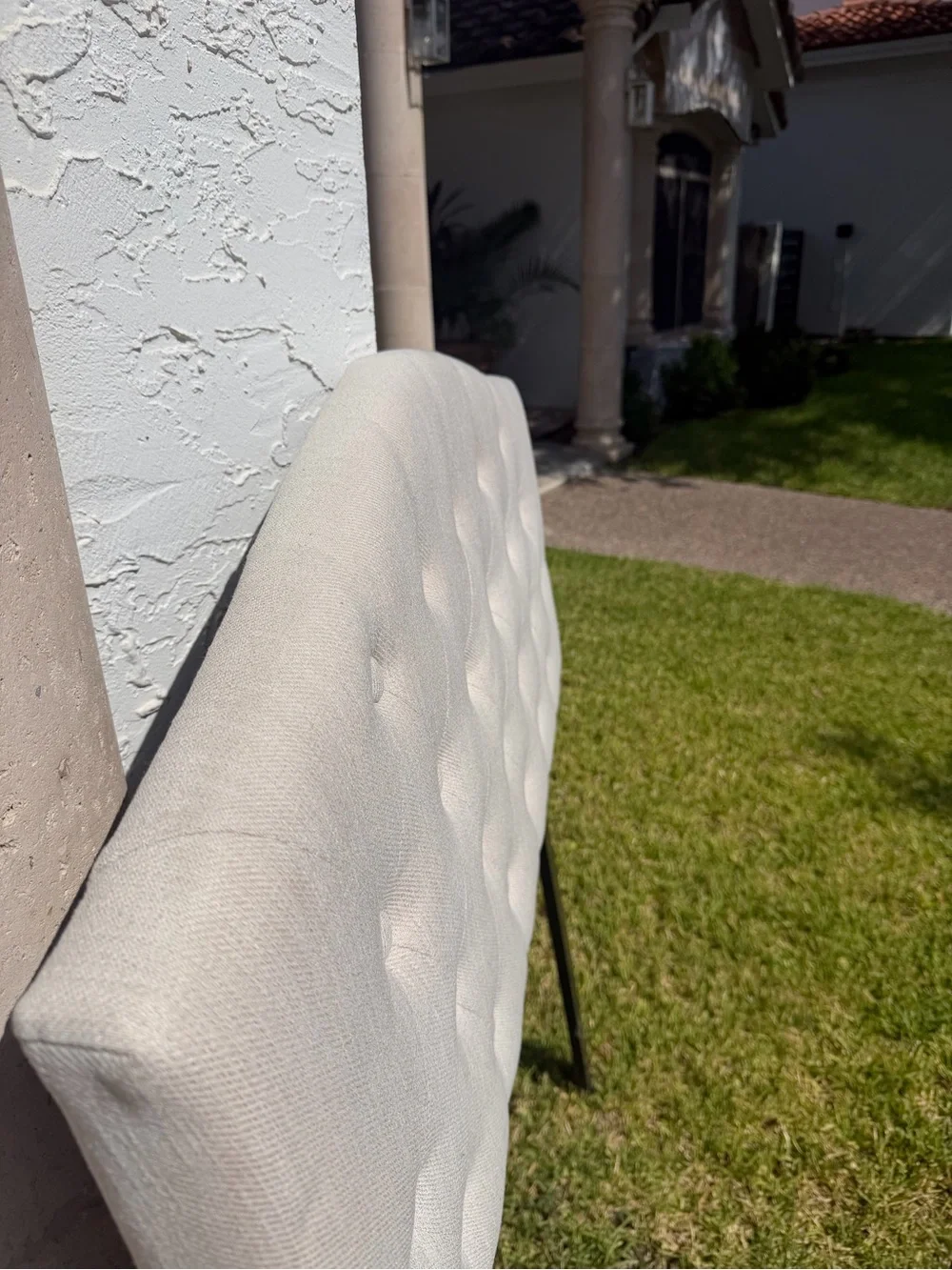 Target Button-Tufted Headboard in Light Beige